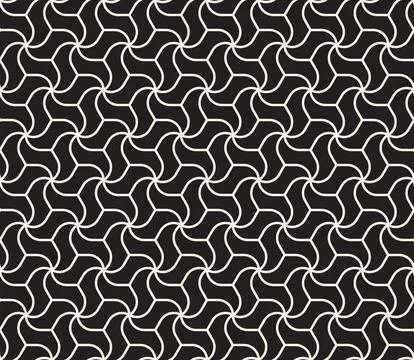 Vector seamless pattern. Repeating geometric abstract elements. Stylish monoc Stock Illustration
