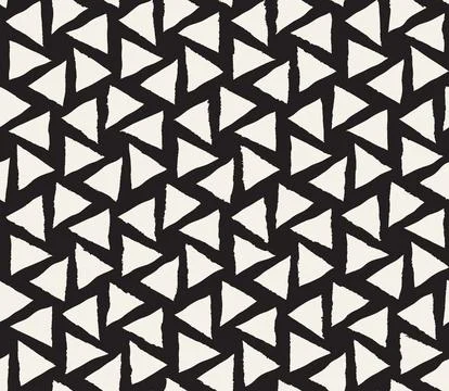Vector seamless pattern. Repeating geometric abstract elements. Stylish monoc Illustrazione stock