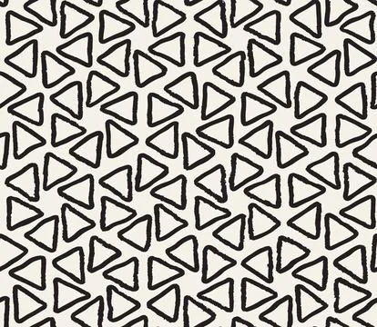 Vector seamless pattern. Repeating geometric abstract elements. Stylish monoc 스톡 일러스트
