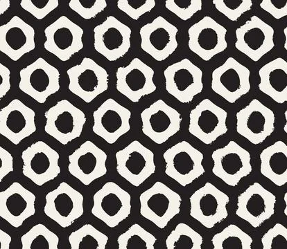Vector seamless pattern. Repeating geometric abstract elements. Stylish monoc Stock Illustration
