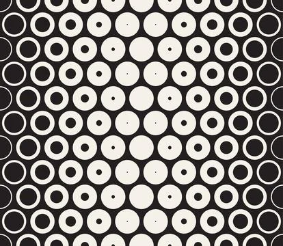 Vector seamless pattern. Repeating geometric elements. Stylish monochrome b.. Illustrazione stock