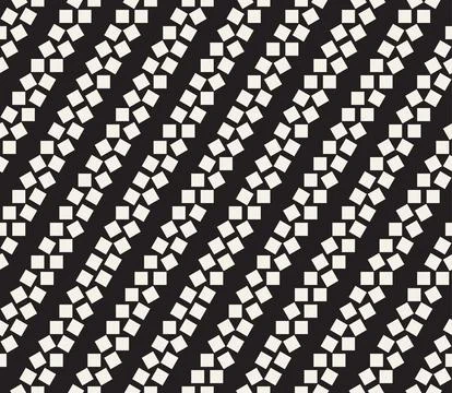 Vector seamless pattern. Repeating geometric elements. Stylish monochrome b.. 库存插图