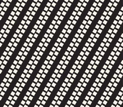 Vector seamless pattern. Repeating geometric abstract elements. Stylish monoc Stock Illustration