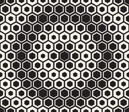 Vector seamless pattern. Repeating geometric elements. Stylish monochrome b.. 库存插图