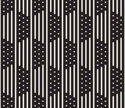 Vector seamless pattern. Repeating geometric elements. Stylish monochrome b.. Illustrazione stock