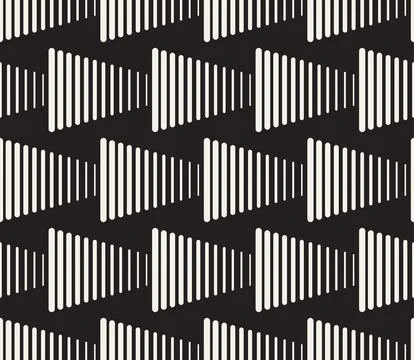 Vector seamless pattern. Repeating geometric elements. Stylish monochrome b.. Illustrazione stock