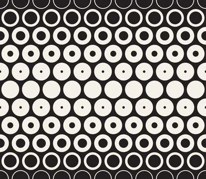 Vector seamless pattern. Repeating geometric elements. Stylish monochrome b.. Stock Illustration