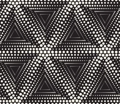 Vector seamless pattern. Repeating geometric abstract elements. Stylish monoc Illustrazione stock