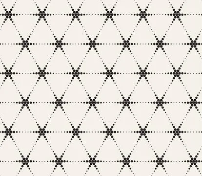 Vector seamless pattern. Repeating geometric abstract elements. Stylish monoc Stock Illustration