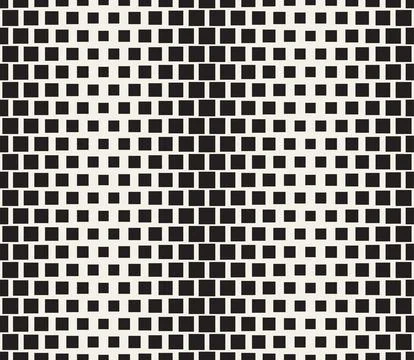 Vector seamless pattern. Repeating geometric elements. Stylish monochrome b.. Stock Illustration