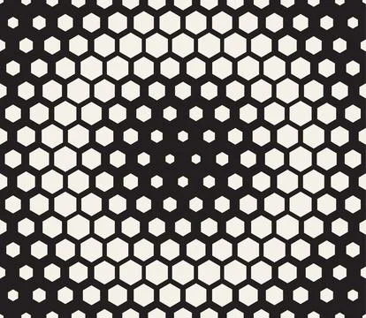 Vector seamless pattern. Repeating geometric elements. Stylish monochrome b.. Stock Illustration