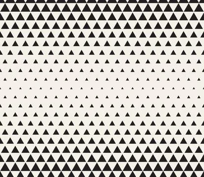 Vector seamless pattern. Repeating geometric elements. Stylish monochrome b.. Illustrazione stock