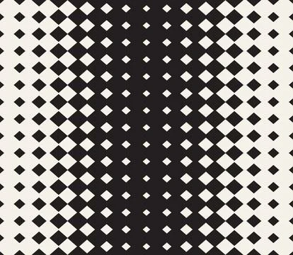 Vector seamless pattern. Repeating geometric elements. Stylish monochrome b.. Stock Illustration