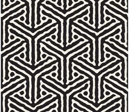 Vector seamless pattern. Repeating geometric abstract elements. Stylish monoc Illustrazione stock