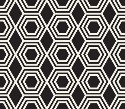 Vector seamless pattern. Repeating geometric abstract elements. Stylish monoc Stockillustratie