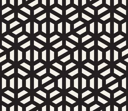 Vector seamless pattern. Repeating geometric abstract elements. Stylish monoc 库存插图