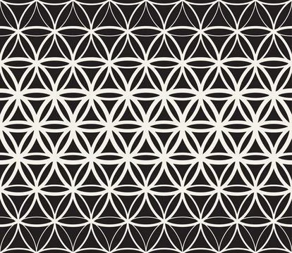 Vector seamless pattern. Repeating geometric abstract elements. Stylish monoc Stock Illustration