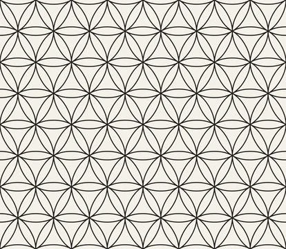 Vector seamless pattern. Repeating geometric abstract elements. Stylish monoc Illustrazione stock