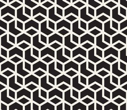 Vector seamless pattern. Repeating geometric abstract elements. Stylish monoc Stockillustratie