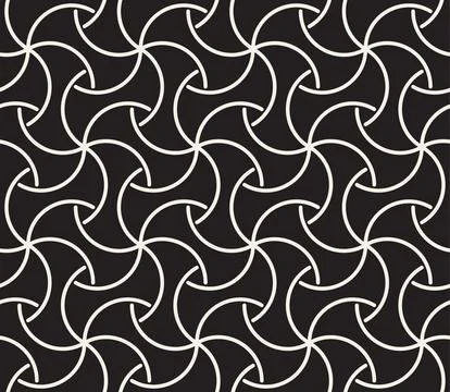 Vector seamless pattern. Repeating geometric abstract elements. Stylish monoc Illustrazione stock