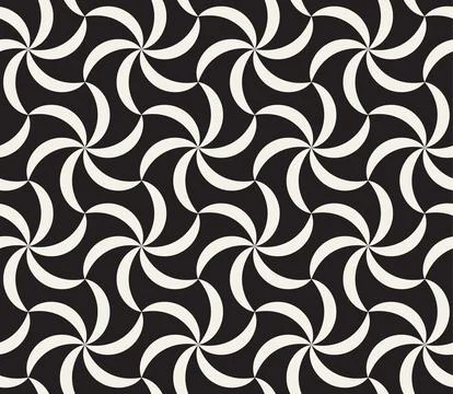 Vector seamless pattern. Repeating geometric abstract elements. Stylish monoc Stock Illustration