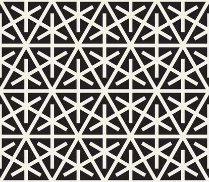 Vector seamless pattern. Repeating geometric abstract elements. Stylish monoc Illustrazione stock