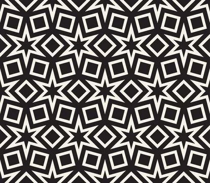 Vector seamless pattern. Repeating geometric abstract elements. Stylish monoc 库存插图
