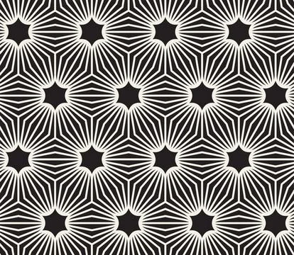 Vector seamless pattern. Repeating geometric abstract elements. Stylish monoc Illustrazione stock