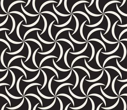 Vector seamless pattern. Repeating geometric abstract elements. Stylish monoc Stock Illustration