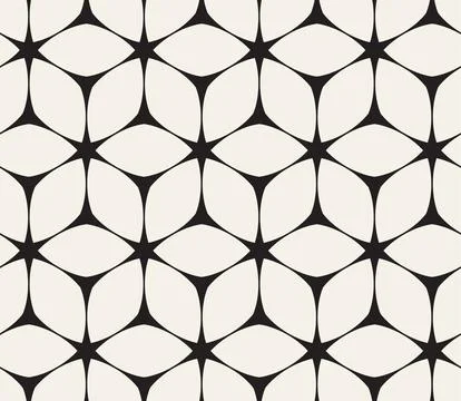 Vector seamless pattern. Repeating geometric abstract elements. Stylish monoc 스톡 일러스트