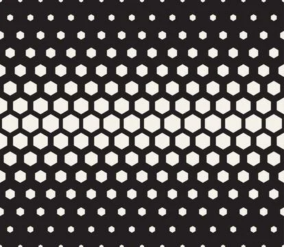 Vector seamless pattern. Repeating geometric elements. Stylish monochrome b.. Stock Illustration