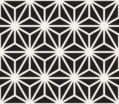 Vector seamless pattern. Repeating geometric elements. Stylish monochrome b.. 库存插图