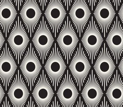 Vector seamless pattern. Repeating geometric elements. Stylish monochrome b.. Illustrazione stock