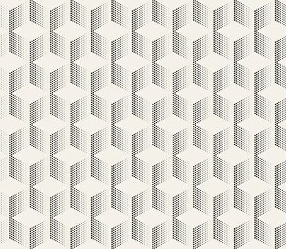 Vector seamless pattern. Repeating geometric elements. Stylish monochrome b.. 库存插图