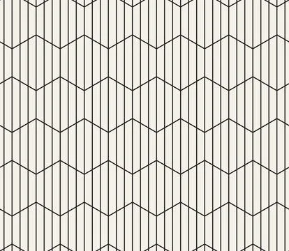 Vector seamless pattern. Repeating geometric elements. Stylish monochrome b.. Stock Illustration