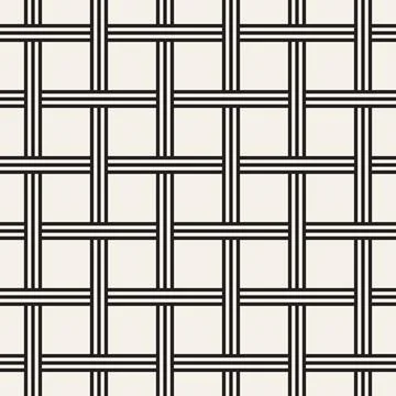 Vector seamless pattern. Repeating geometric elements. Stylish monochrome b.. Illustrazione stock