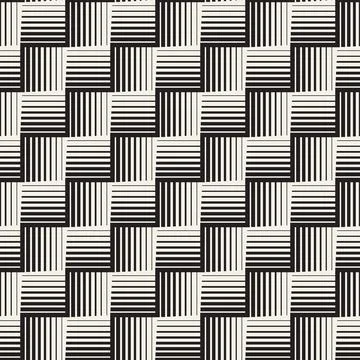 Vector seamless pattern. Repeating geometric elements. Stylish monochrome b.. Illustrazione stock