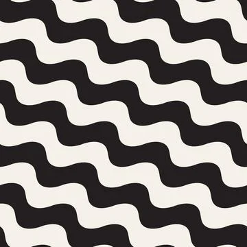 Vector seamless pattern. Repeating geometric elements. Stylish monochrome b.. Illustrazione stock