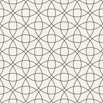 Vector seamless pattern. Repeating geometric elements. Stylish monochrome b.. Stock Illustration