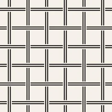 Vector seamless pattern. Repeating geometric elements. Stylish monochrome b.. 库存插图