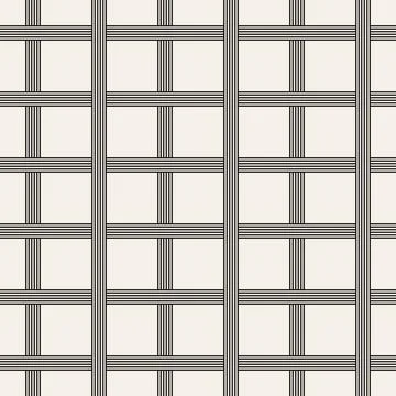 Vector seamless pattern. Repeating geometric elements. Stylish monochrome b.. 스톡 일러스트
