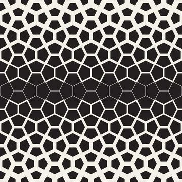Vector seamless pattern. Repeating geometric elements. Stylish monochrome b.. Stockillustratie