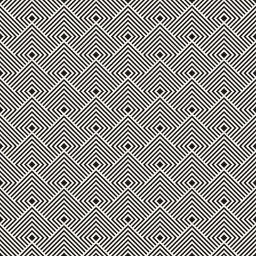 Vector seamless pattern. Repeating geometric elements. Stylish monochrome b.. Stock Illustration