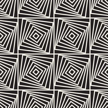 Vector seamless pattern. Repeating geometric elements. Stylish monochrome b.. Illustrazione stock