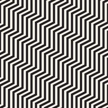 Vector seamless pattern. Repeating geometric elements. Stylish monochrome b.. Illustrazione stock