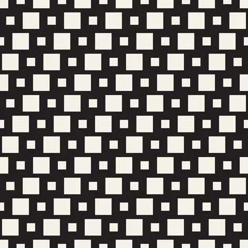 Vector seamless pattern. Repeating geometric elements. Stylish monochrome b.. Illustrazione stock
