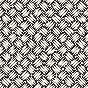 Vector seamless pattern. Repeating geometric elements. Stylish monochrome b.. 스톡 일러스트