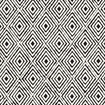 Vector seamless pattern. Repeating geometric elements. Stylish monochrome b.. Illustrazione stock