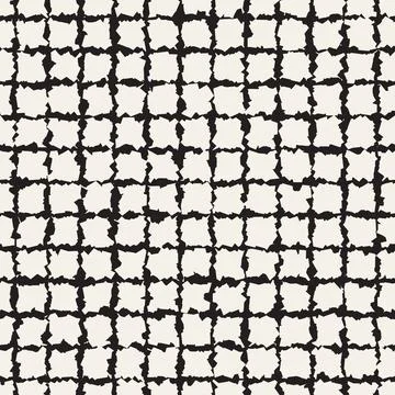 Vector seamless pattern. Repeating geometric elements. Stylish monochrome b.. Stock Illustration
