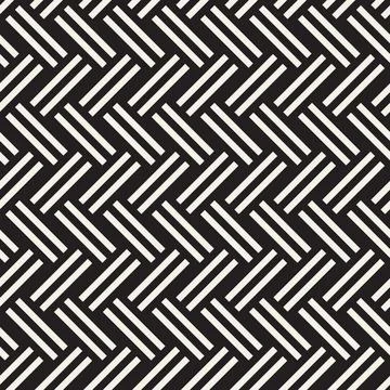 Vector seamless pattern. Repeating geometric elements. Stylish monochrome b.. Illustrazione stock